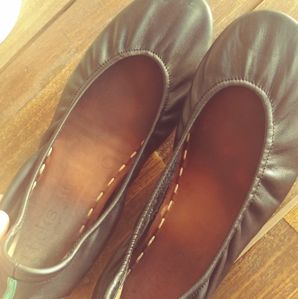 Tieks black flats